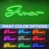 Neon Sign "Amor" - Choose your Size and Color!