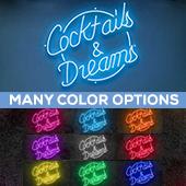 Neon Sign "Cocktails & Dreams" - Choose your Size and Color!