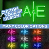 Custom Neon Sign Your Initials in Monogram - Choose your Size and Color!