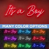 Neon Sign "It's a Boy" - Choose your Size and Color!