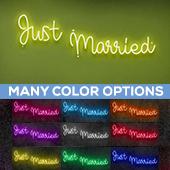 Neon Sign "Just Married" - Choose your Size and Color!