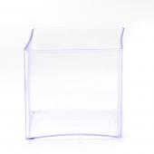 Clear Plastic Square Container 7" - 6pcs
