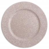 Glitter Plastic Charger Plate 13" - 24 Pack -  Multicolor