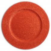 Glitter Plastic Charger Plate 13" - 24 Pack - Red