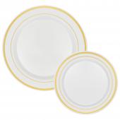 Disposable Deluxe Plate Set 50pc/set - Gold