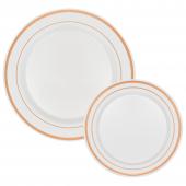 Disposable Deluxe Plate Set 50pc/set - Rose Gold