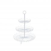 3 Layer Round Cupcake Stand - White