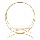 Decostar™ Floral Twin Hoop Centerpiece 32" - Gold
