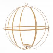 Hanging Floral Sphere 18" - Gold