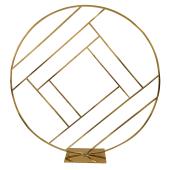 Metal Round Arch Backdrop Stand 75" - Gold