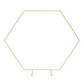 Metal Hexagon Arch 83" - Gold