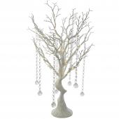 Manzanita Centerpiece Wishing Tree with LEDs 30" - White