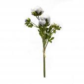 Faux Ranunculus Bunch 21" - White