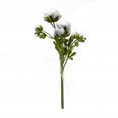 Decostar™ Faux Ranunculus Bunch 21" - White