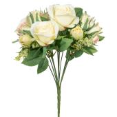 Artificial Deluxe Rose Bouquet - White