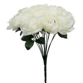 Artificial Rose Bouquet 12" - Ivory