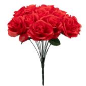 Artificial Rose Bouquet 12" - Red