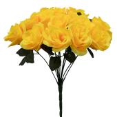 Artificial Rose Bouquet 12" - Yellow