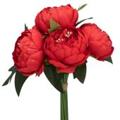 Decostar™ Artificial Peony Bouquet 10" - Red