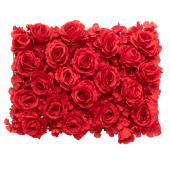 Artificial Mixed Rose Hydrangea Flower Mat - Red