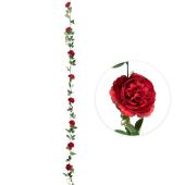 Decostar™ Artificial Peony Flower Garland - Red