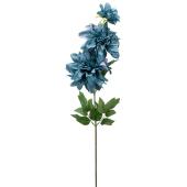 Artificial Dahlia Branch 30" - Dark Blue