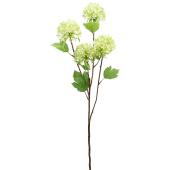 Faux Snowball Hydrangea Branch 29½" - Green