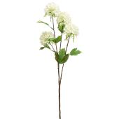 Faux Snowball Hydrangea Branch 29½" - White