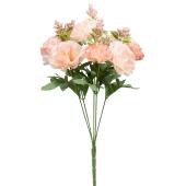 10 Head Carnation Bush With Berries 13" - Pink