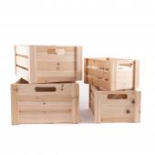 Decostar™ Wooden Crates 4pc/set - Natural