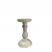 Rustic Candle Holder 7½" - White