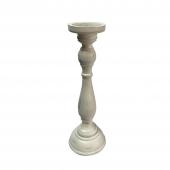 Rustic Candle Holder 14" - White