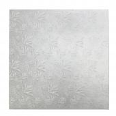Square Foil Covered Cake Board 12" 5pc/pack - Silver