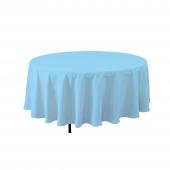 Economy Round Polyester Table Cover 90" - Blue