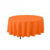 Economy Round Polyester Table Cover 90" - Orange