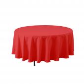Economy Round Polyester Table Cover 90" - Red