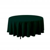 Economy Round Polyester Table Cover 108" - Forest Green