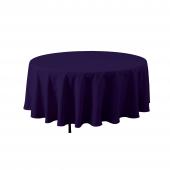 Economy Round Polyester Table Cover 108" - Purple