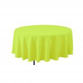 Economy Round Polyester Table Cover 120" - Lime Green