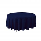 Economy Round Polyester Table Cover 120" - Navy