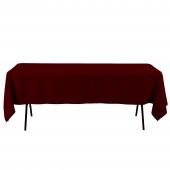 Economy Rectangle Polyester Table Cover 60" x 102" - Burgundy