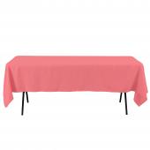 Economy Rectangle Polyester Table Cover 60" x 102" - Coral