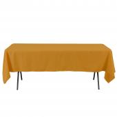 Economy Rectangle Polyester Table Cover 60" x 102" - Gold