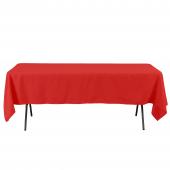Economy Rectangle Polyester Table Cover 60" x 102" - Red