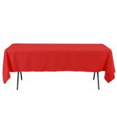 Decostar™ Economy Rectangle Polyester Table Cover 60" x 102" - Red