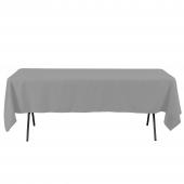 Economy Rectangle Polyester Table Cover 60" x 102" - Silver