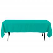 Decostar™ Economy Rectangle Polyester Table Cover 60" x 102" - Turquoise