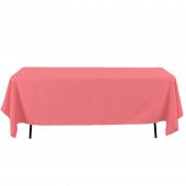 Economy Rectangle Polyester Table Cover 60" x 126" - Coral