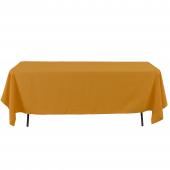 Economy Rectangle Polyester Table Cover 60" x 126" - Gold