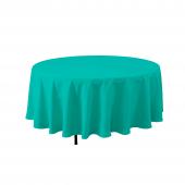 Decostar™ Economy Round Polyester Table Cover 132" - Turquoise